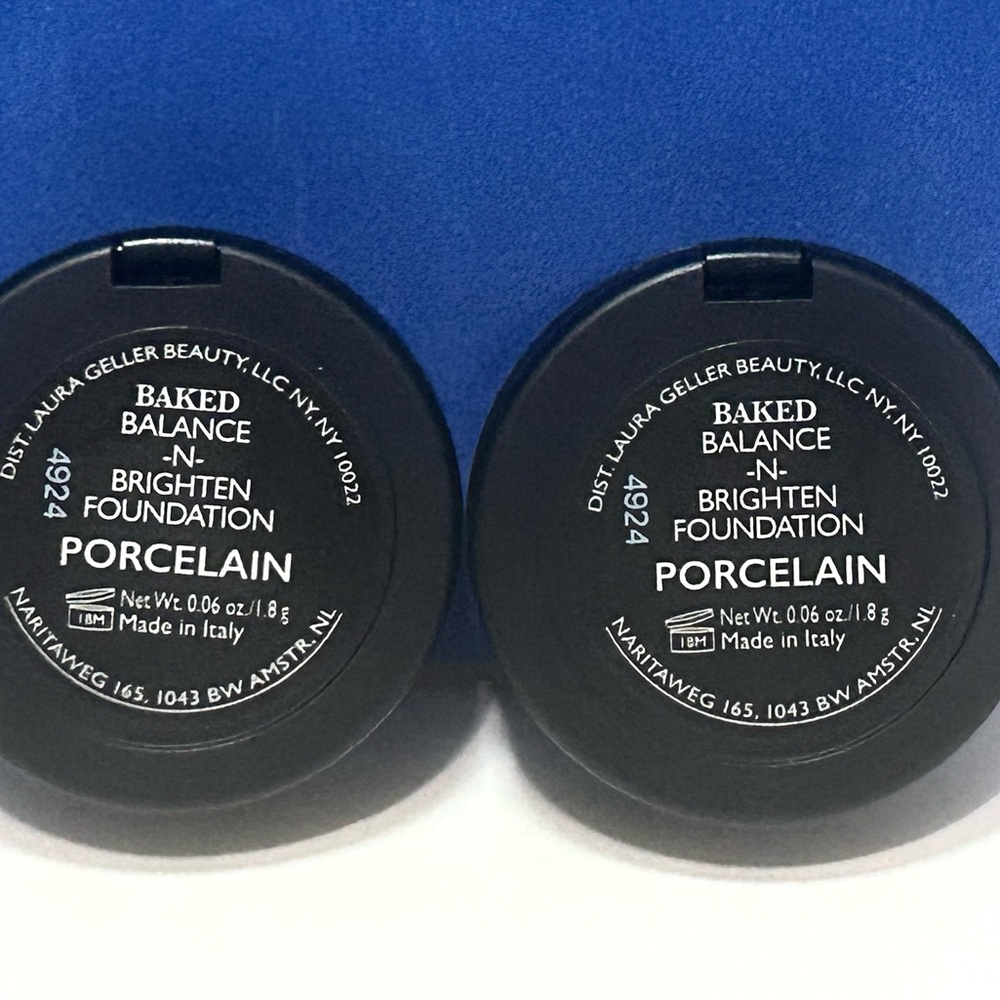 (2) Laura Geller Baked Balance N Brighten Illuminate Foundation Porcelain Mini - Picture 2 of 3